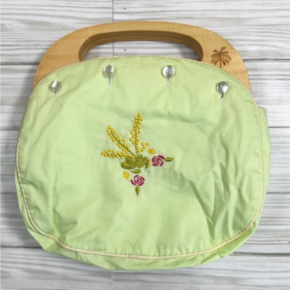 LILLY PULITZER Bermuda Hand Bag Purse Reversible Boho Embroidered Floral Eyelet - Picture 2 of 14